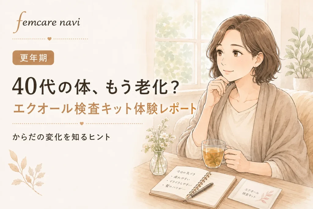 40代の体はすでに老化している？「検査キット エクオール」を試した体験レポートのイメージ