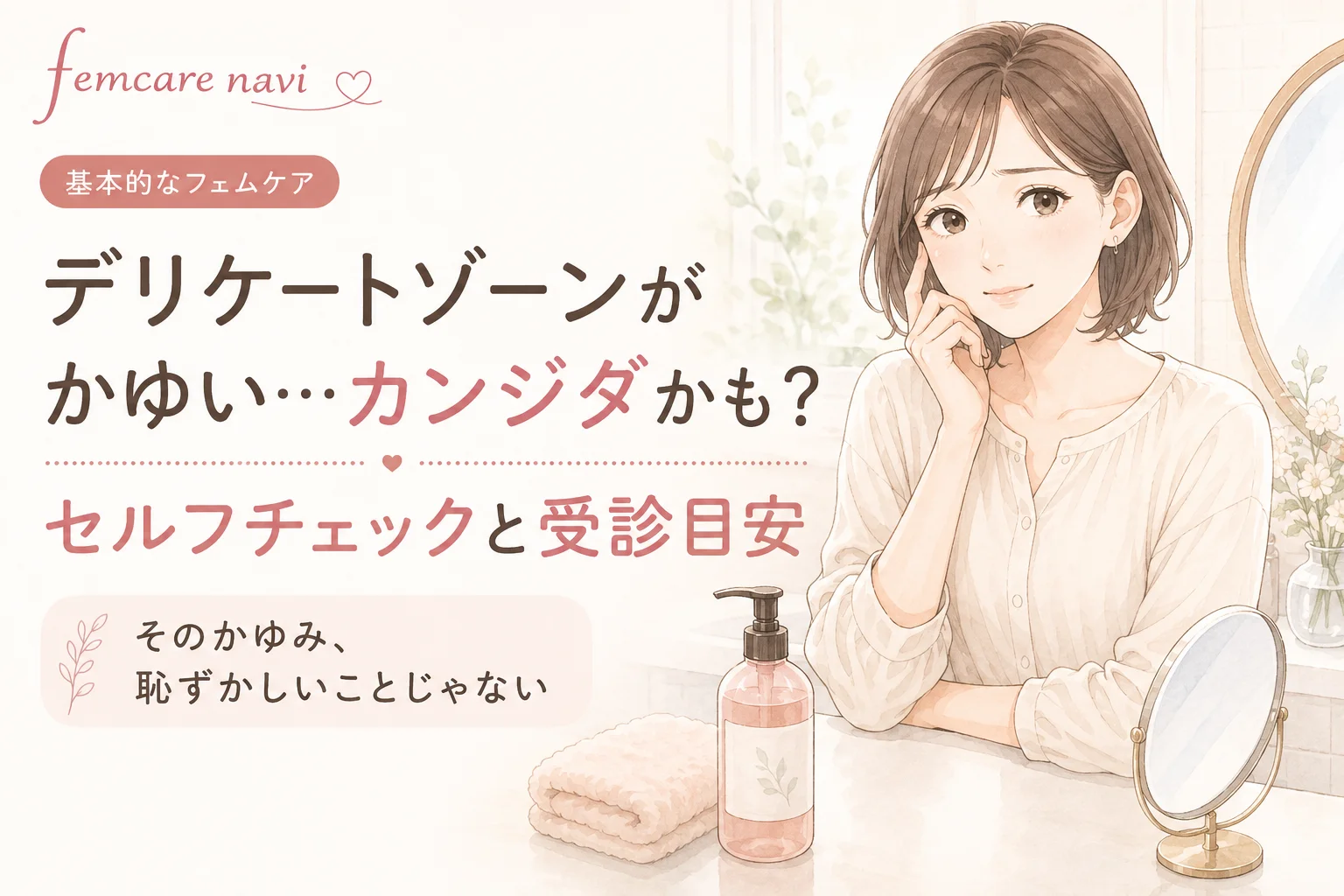 デリケートゾーンがかゆい！かんじたかも？のイメージ