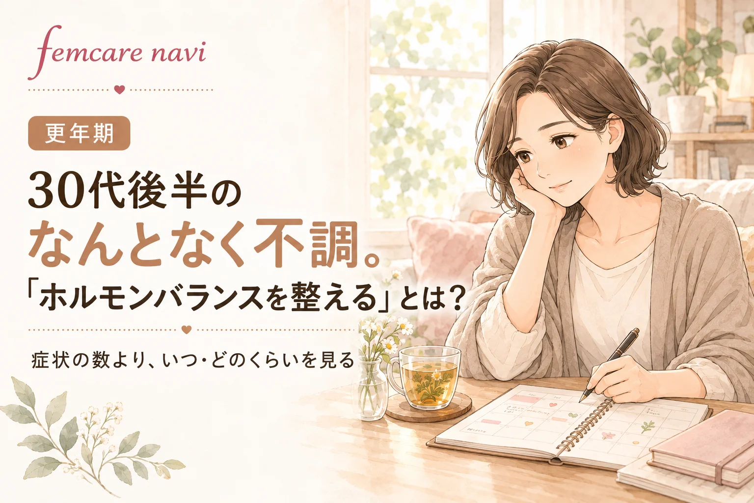30代後半のなんとなく不調。「ホルモンバランスを整える」とは？のイメージ