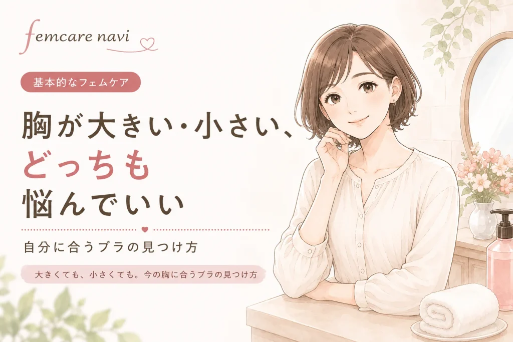 胸が大きい・小さい、どっちも悩んでいい｜自分に合うブラの見つけ方のイメージ